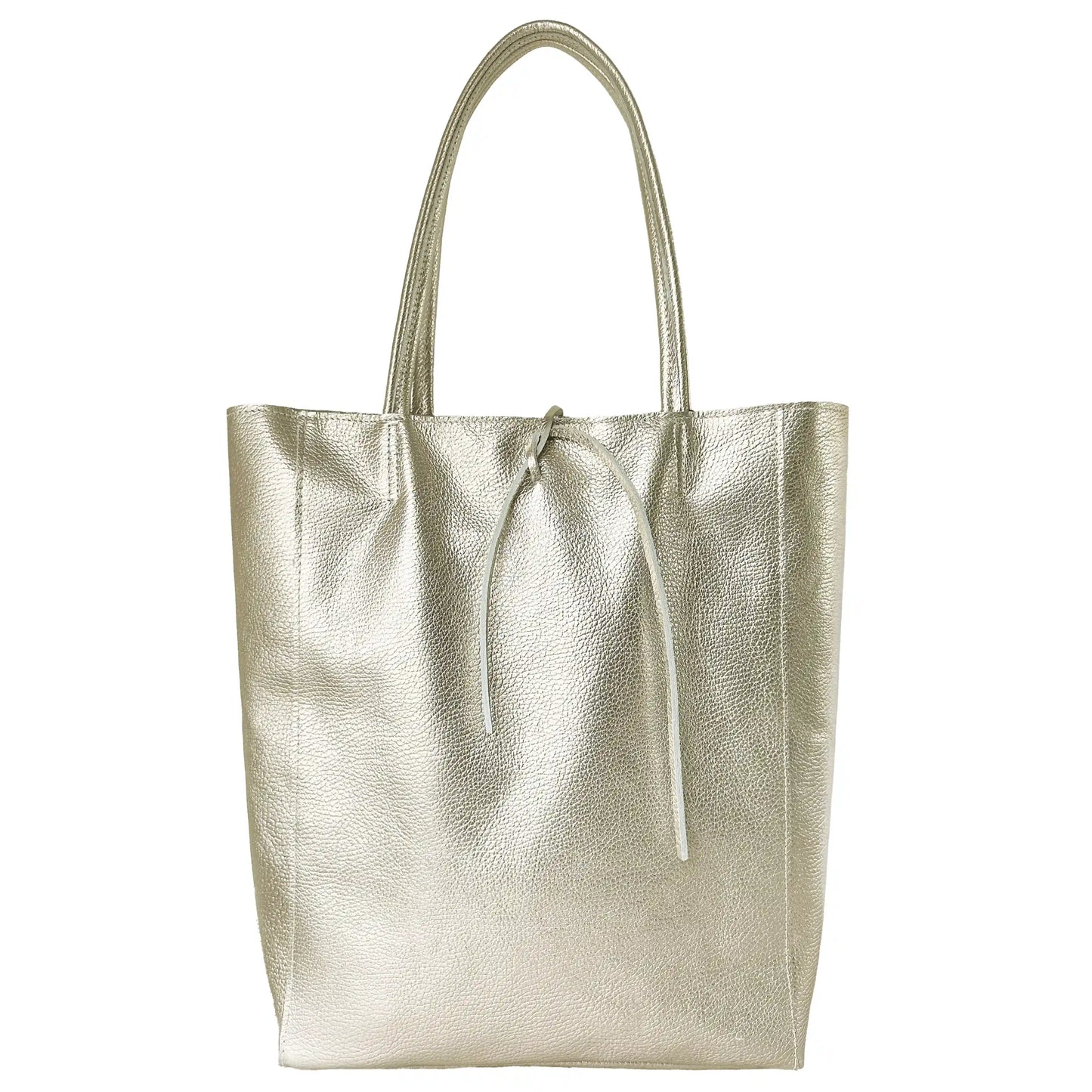 Italian Genuine Metallic Calf Leather Tote Bag 201718 TAKEASY