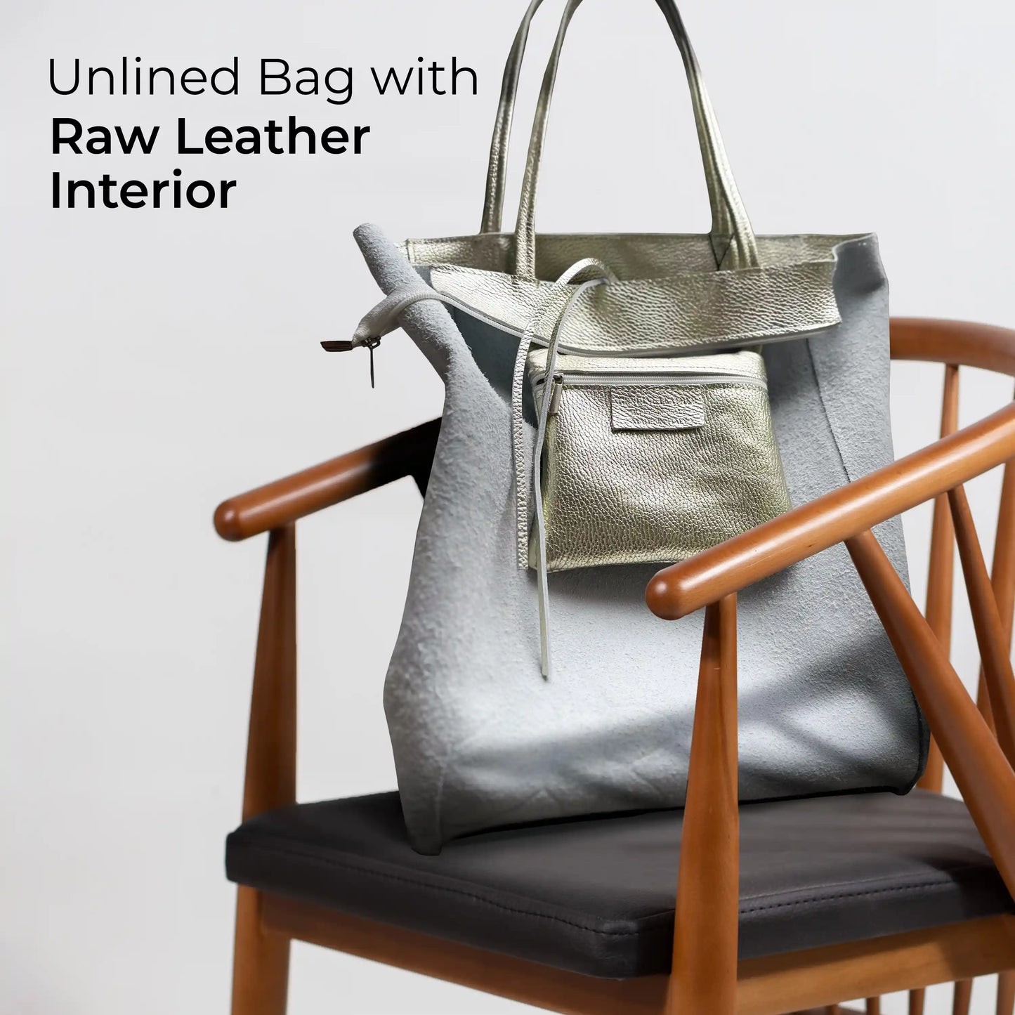 Italian Genuine Metallic Calf Leather Tote Bag 201718 TAKEASY