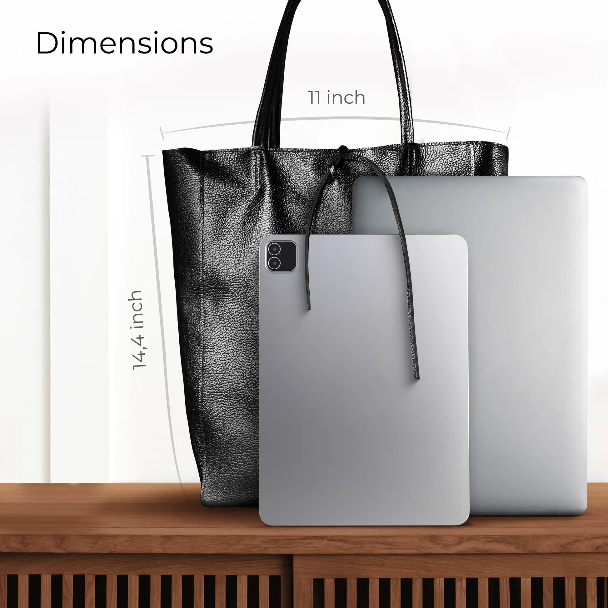 Italian Genuine Metallic Calf Leather Tote Bag 201718 TAKEASY