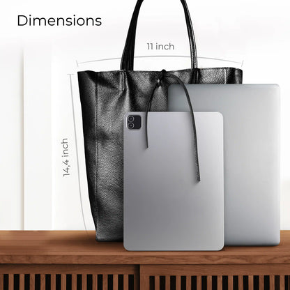 Italian Genuine Metallic Calf Leather Tote Bag 201718 TAKEASY
