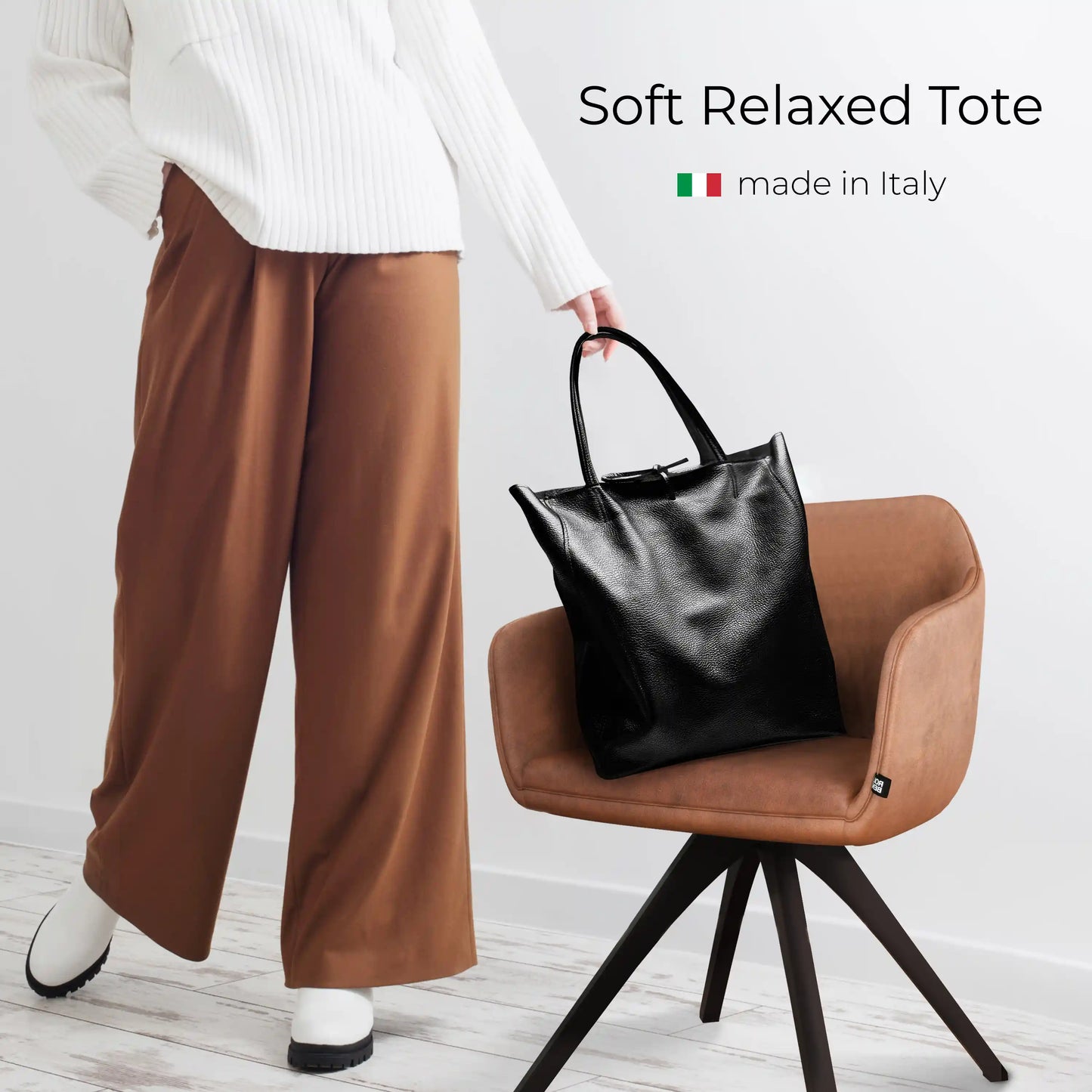 Italian Genuine Metallic Calf Leather Tote Bag 201718 TAKEASY