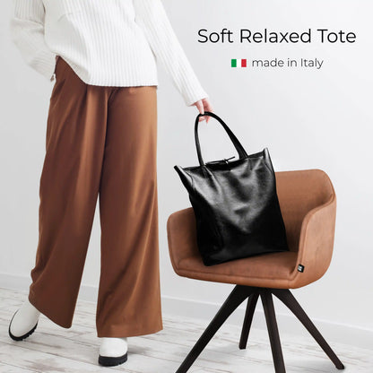 Italian Genuine Metallic Calf Leather Tote Bag 201718 TAKEASY