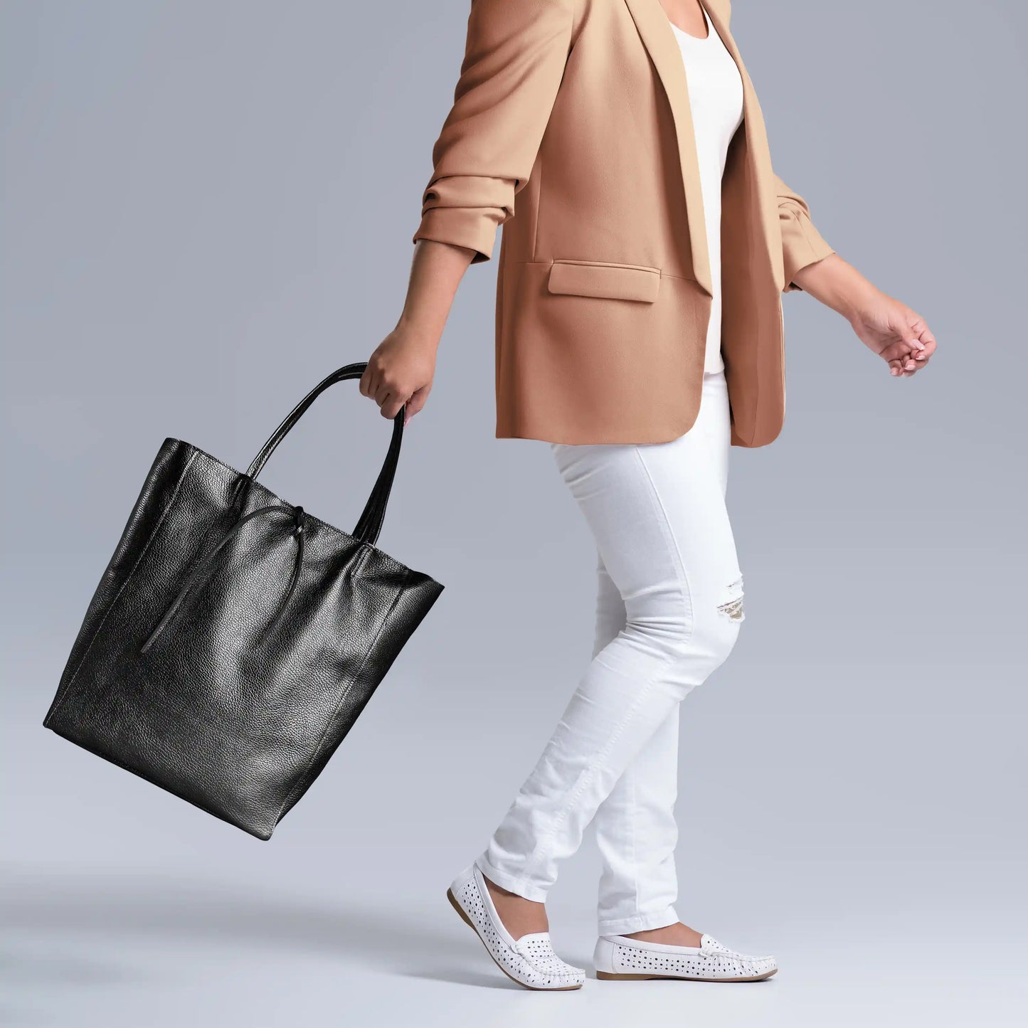 Italian Genuine Metallic Calf Leather Tote Bag 201718 TAKEASY