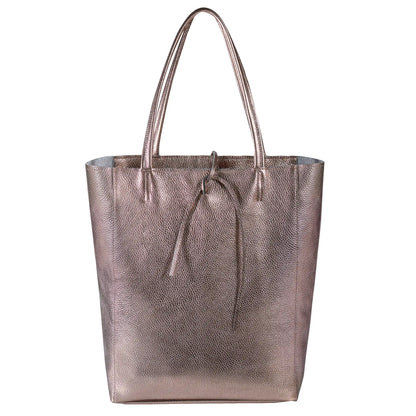 Italian Genuine Metallic Calf Leather Tote Bag 201718 TAKEASY