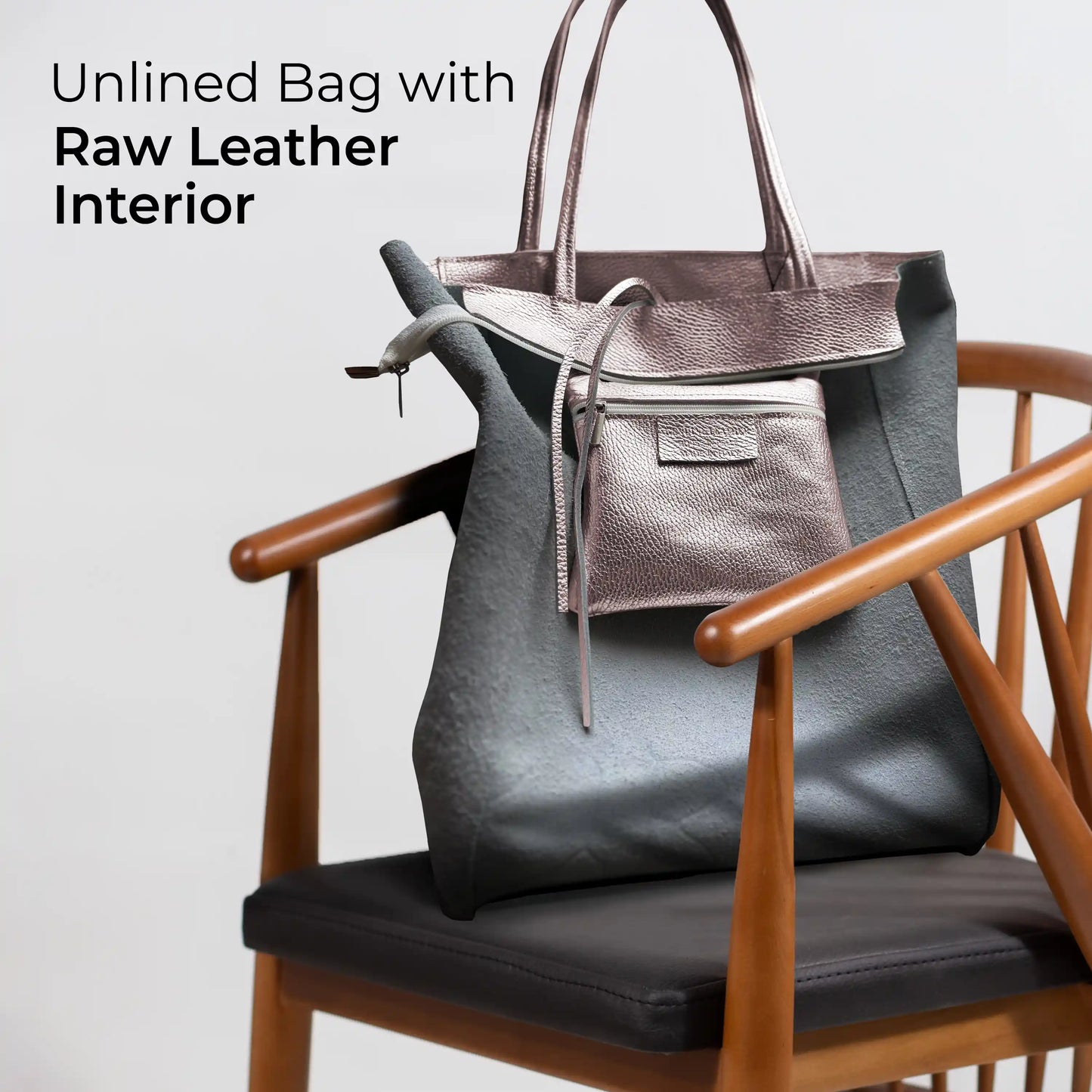 Italian Genuine Metallic Calf Leather Tote Bag 201718 TAKEASY