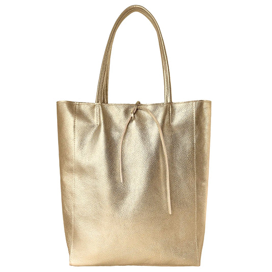 Italian Genuine Metallic Calf Leather Tote Bag 201718 TAKEASY