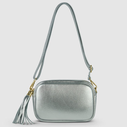 Italian Genuine Metallic Calf Leather Crossbody Bag 231302 TAKEASY