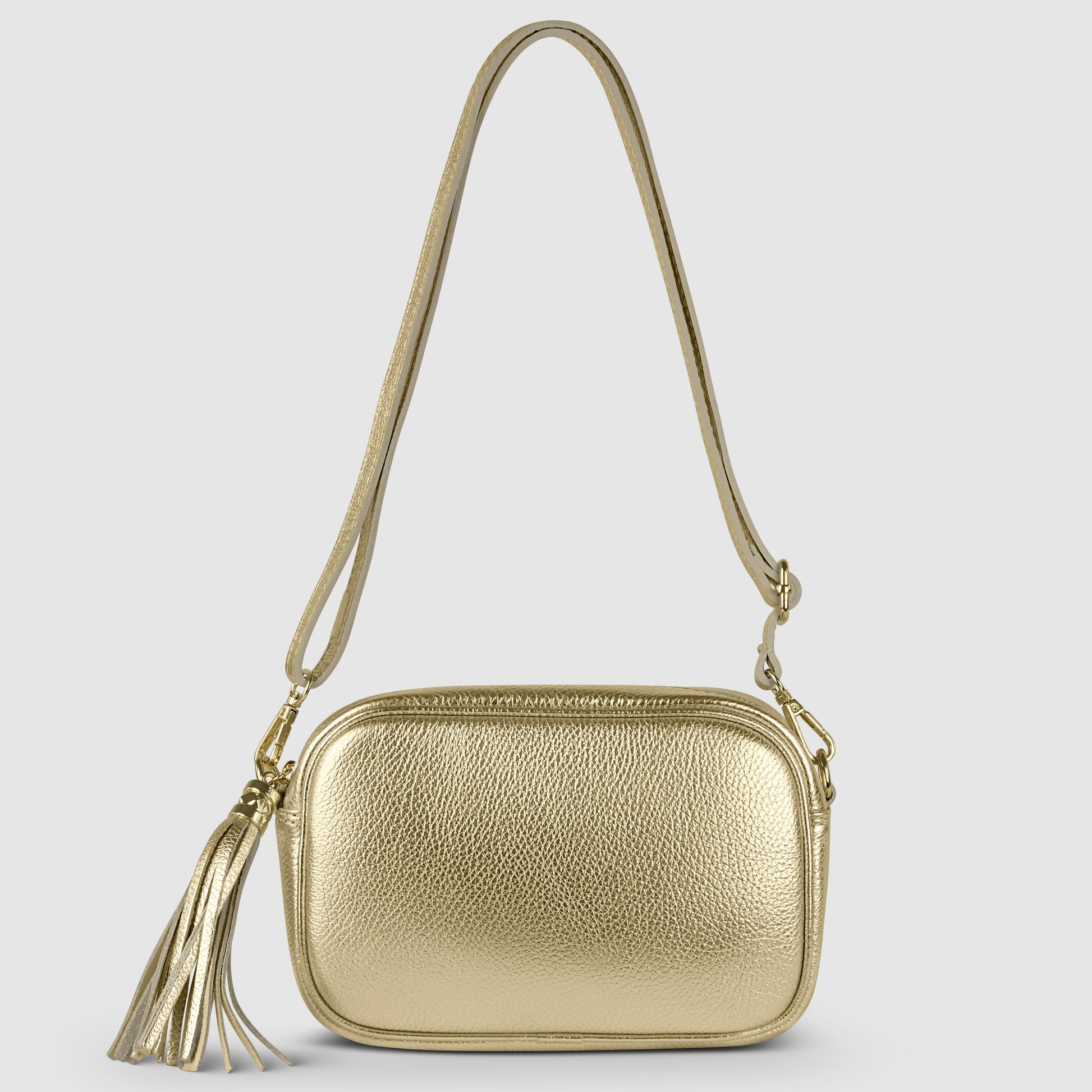 Italian Genuine Metallic Calf Leather Crossbody Bag 231302 TAKEASY
