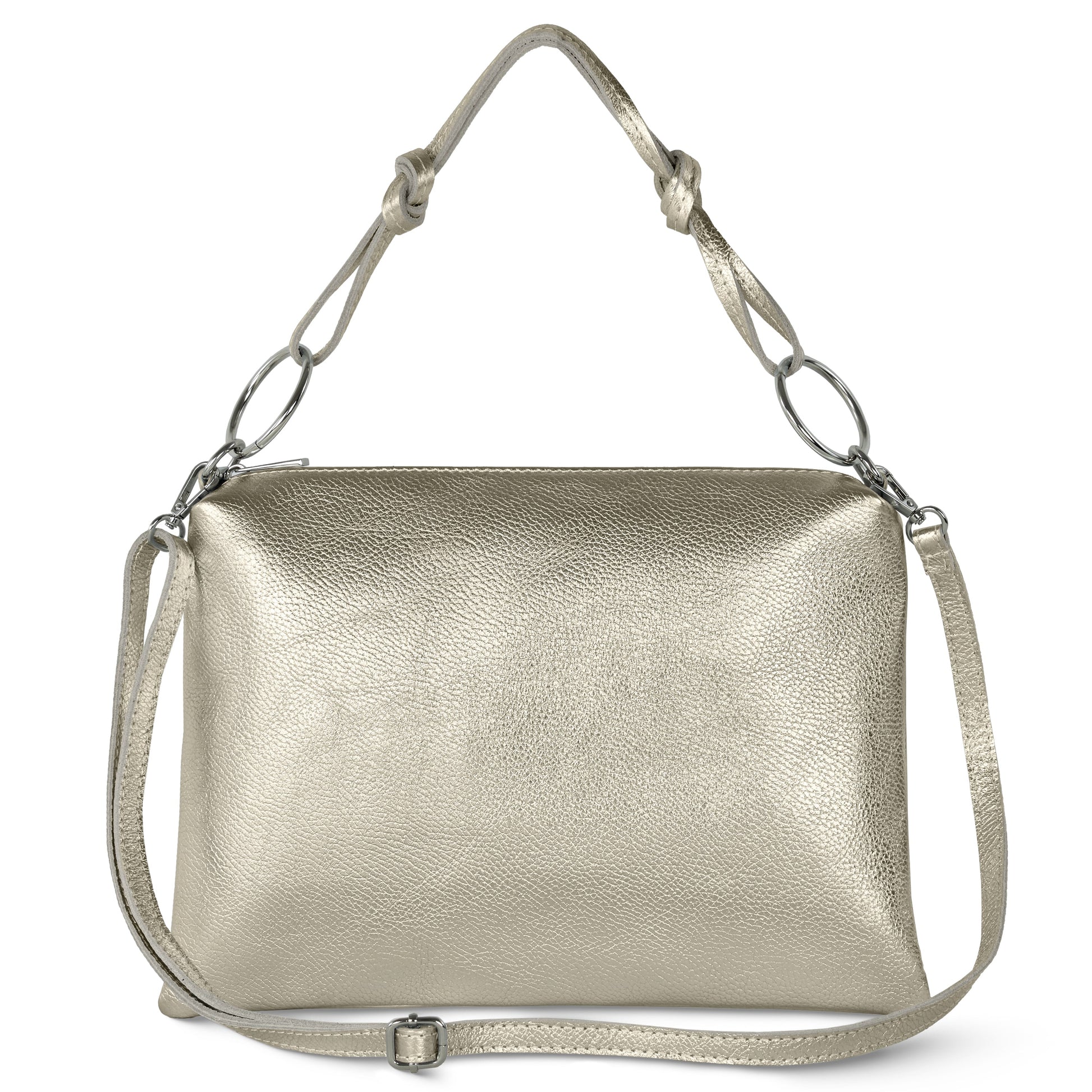 Italian Genuine Metallic Calf Leather Shoulder Bag 171551 TAKEASY