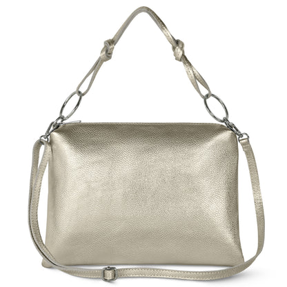 Italian Genuine Metallic Calf Leather Shoulder Bag 171551 TAKEASY