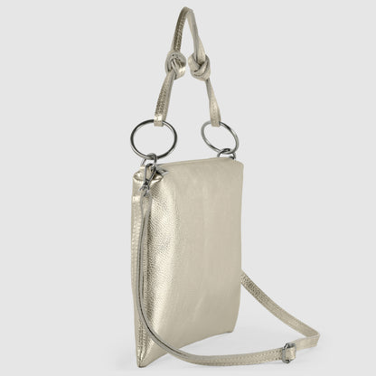 Italian Genuine Metallic Calf Leather Shoulder Bag 171551 TAKEASY