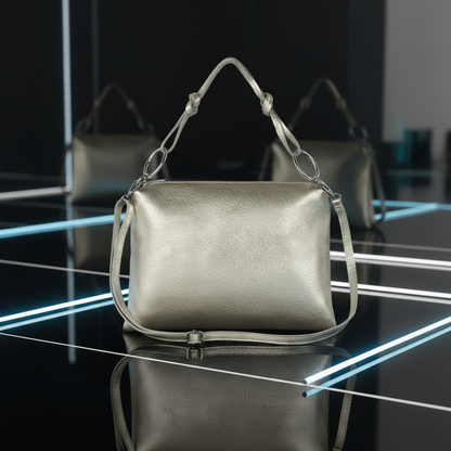 Italian Genuine Metallic Calf Leather Shoulder Bag 171551 TAKEASY