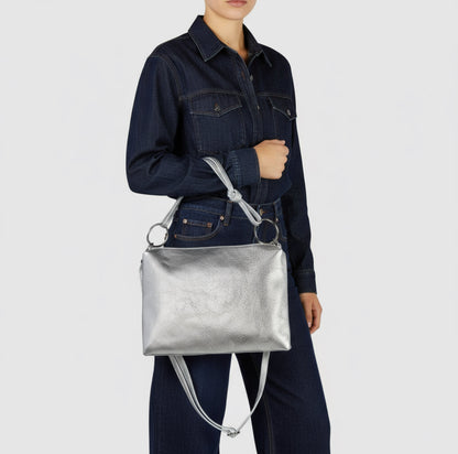 Italian Genuine Metallic Calf Leather Shoulder Bag 171551 TAKEASY