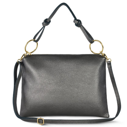 Italian Genuine Metallic Calf Leather Shoulder Bag 171551 TAKEASY