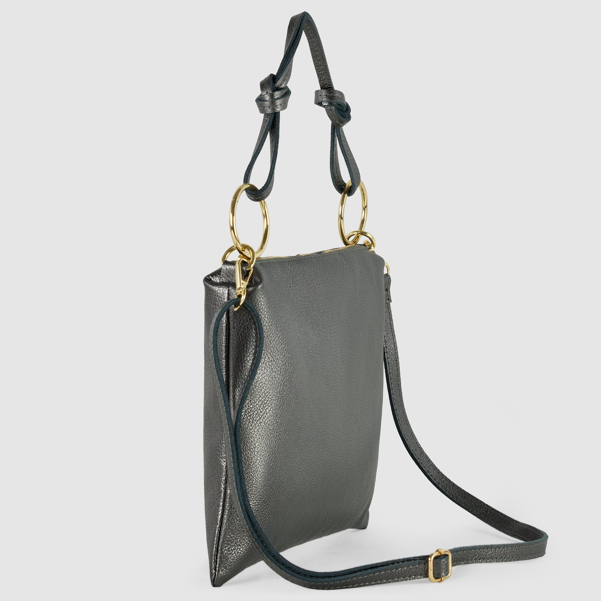 Italian Genuine Metallic Calf Leather Shoulder Bag 171551 TAKEASY
