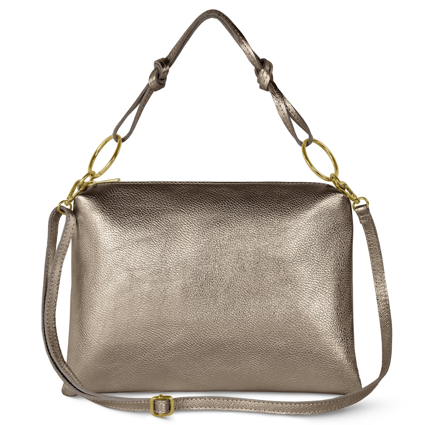 Italian Genuine Metallic Calf Leather Shoulder Bag 171551 TAKEASY