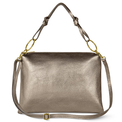 Italian Genuine Metallic Calf Leather Shoulder Bag 171551 TAKEASY