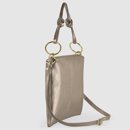 Italian Genuine Metallic Calf Leather Shoulder Bag 171551 TAKEASY