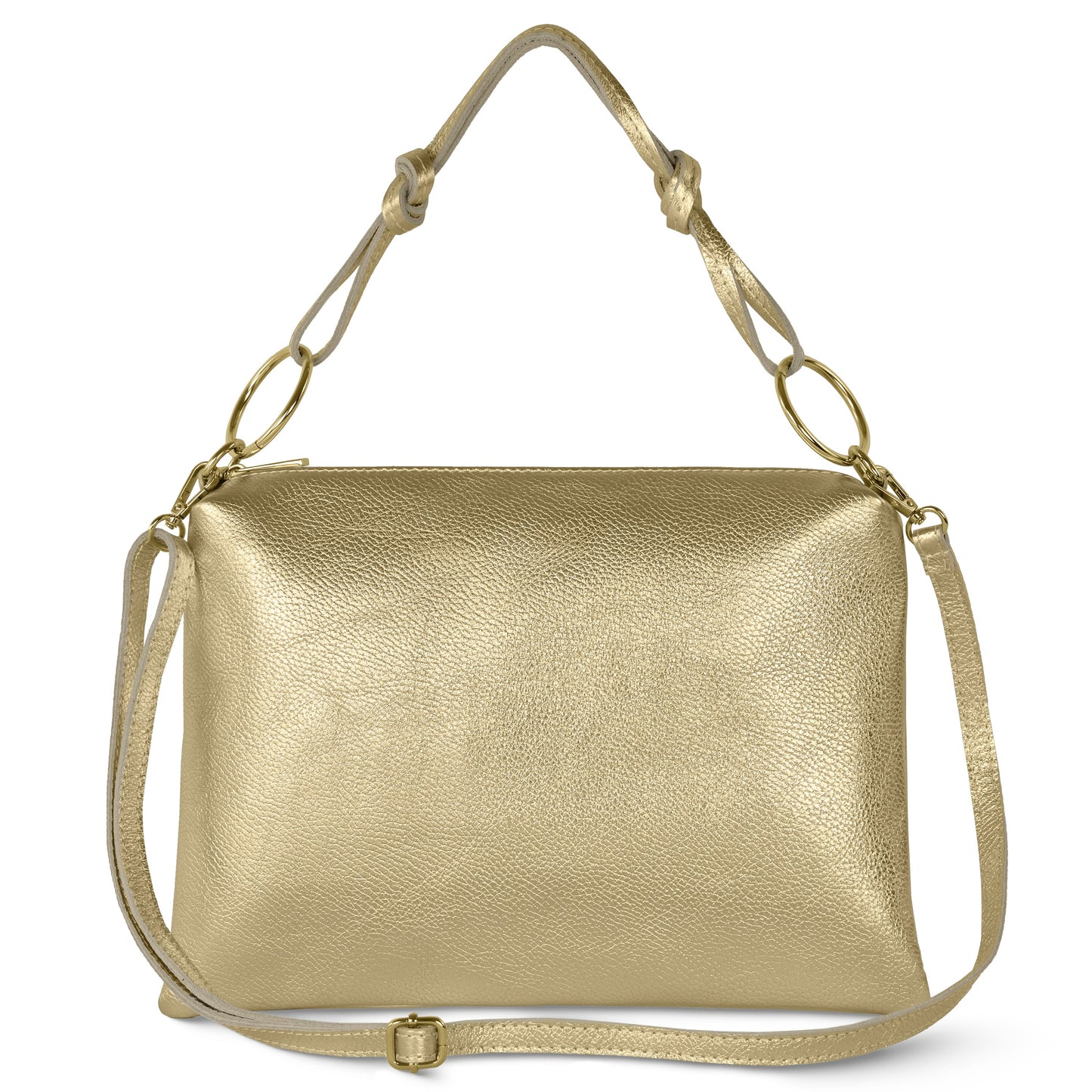 Italian Genuine Metallic Calf Leather Shoulder Bag 171551 TAKEASY