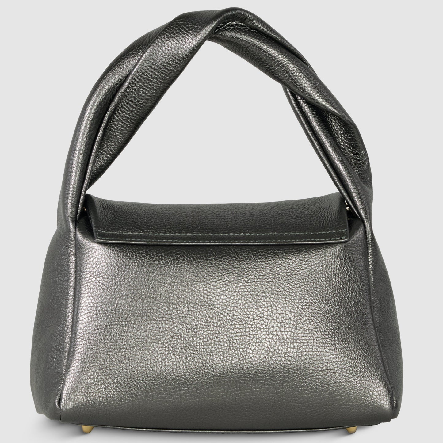 Italian Genuine Metallic Calf Leather Top-Handle Bag 262495 TAKEASY