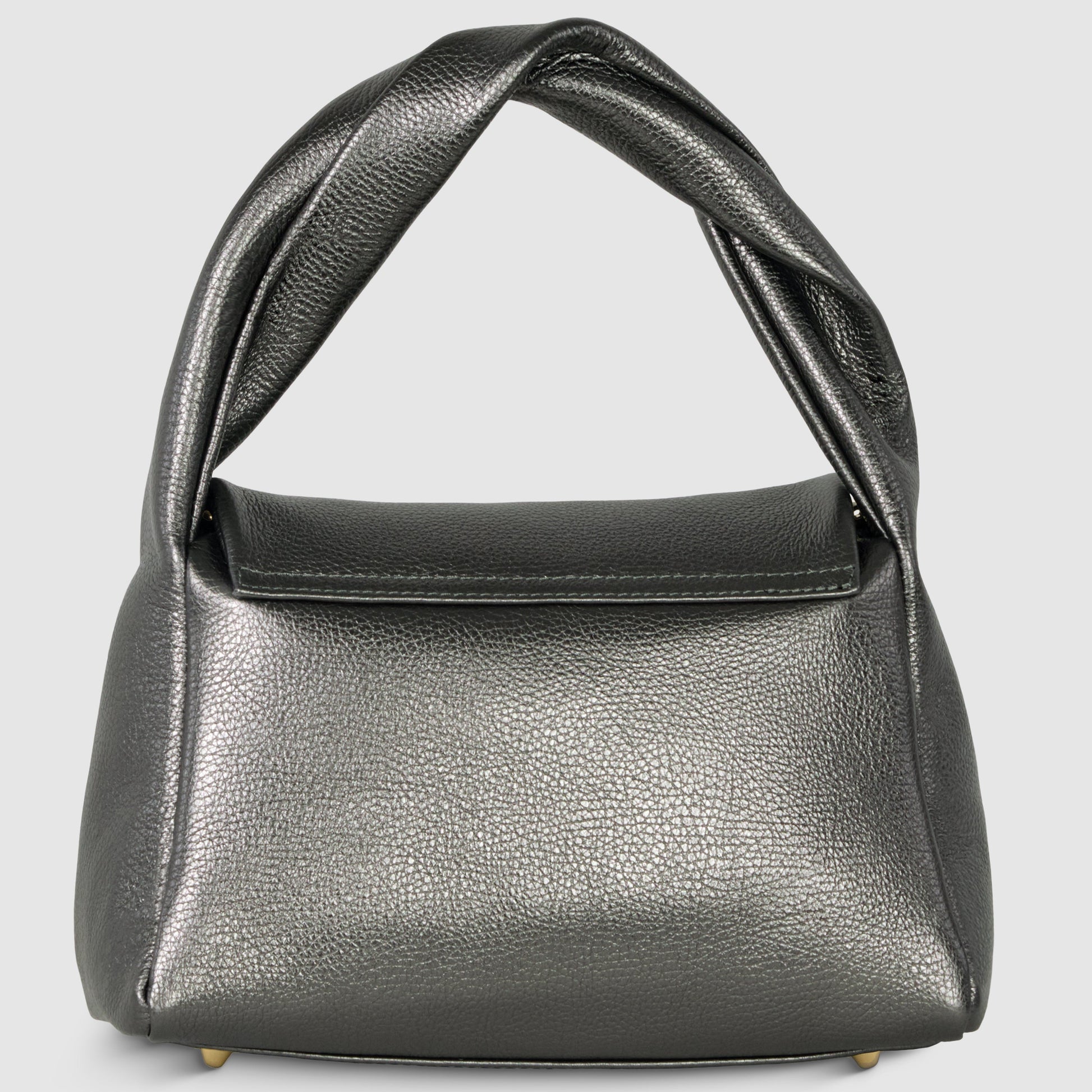 Italian Genuine Metallic Calf Leather Top-Handle Bag 262495 TAKEASY