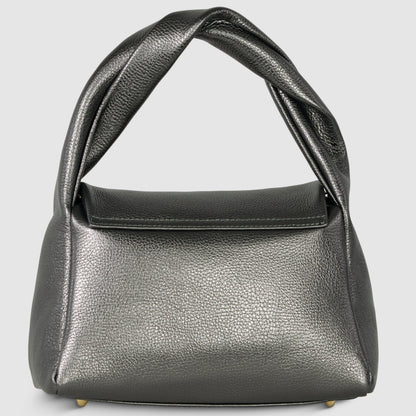 Italian Genuine Metallic Calf Leather Top-Handle Bag 262495 TAKEASY