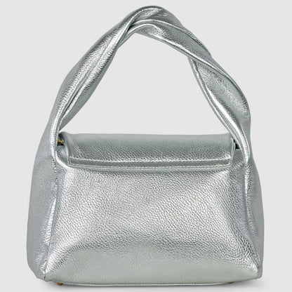 Italian Genuine Metallic Calf Leather Top-Handle Bag 262495 TAKEASY