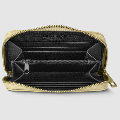 Italian Genuine Metallic Calf Leather Wallet 650988 TAKEASY