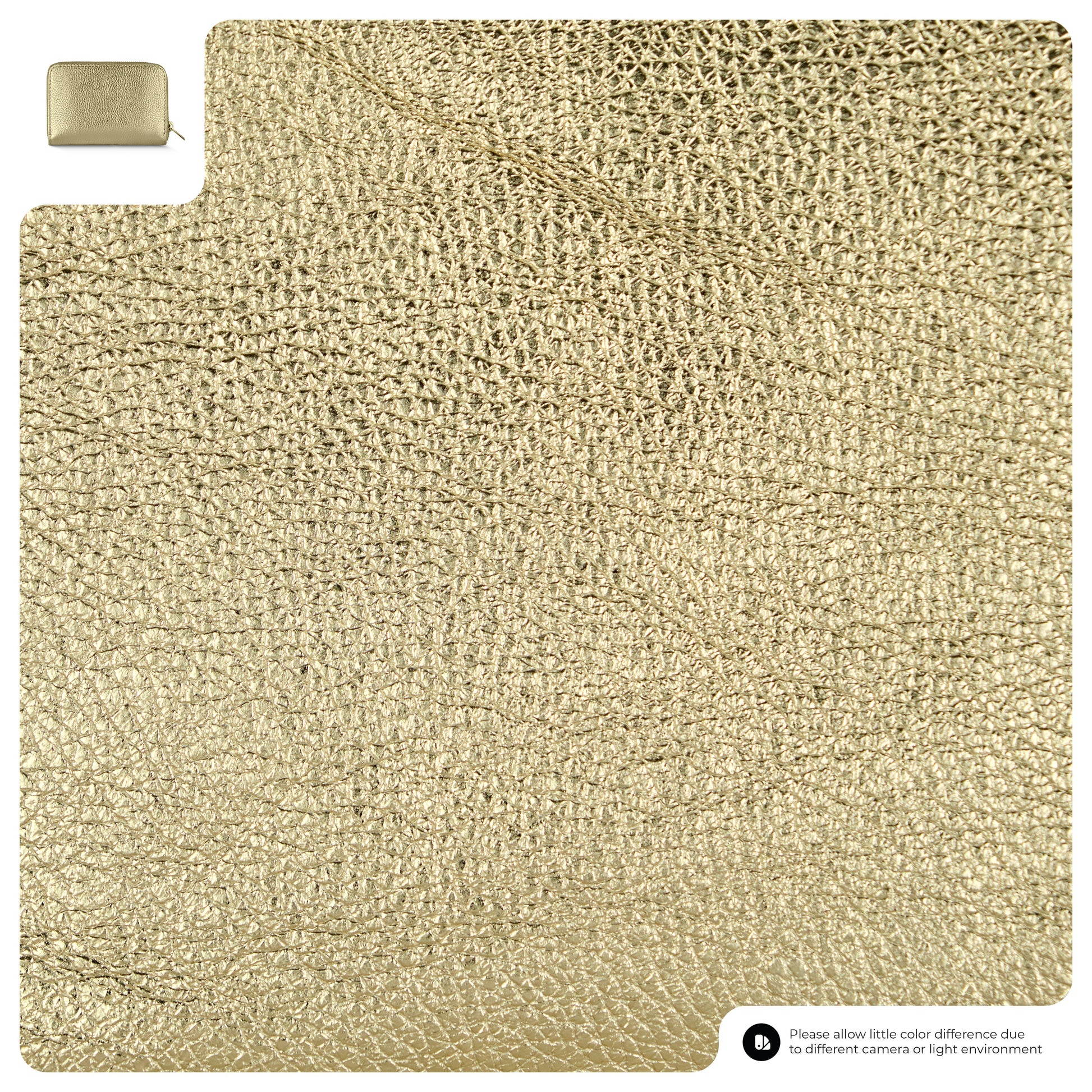 Italian Genuine Metallic Calf Leather Wallet 650988 TAKEASY