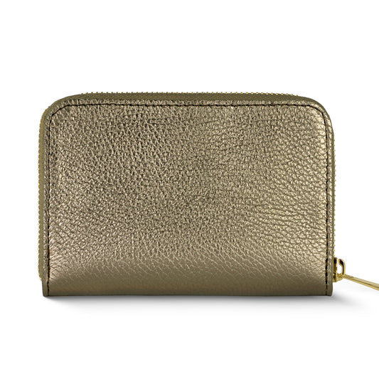 Italian Genuine Metallic Calf Leather Wallet 650988 TAKEASY
