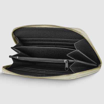 Italian Genuine Metallic Calf Leather Wallet 651088 TAKEASY