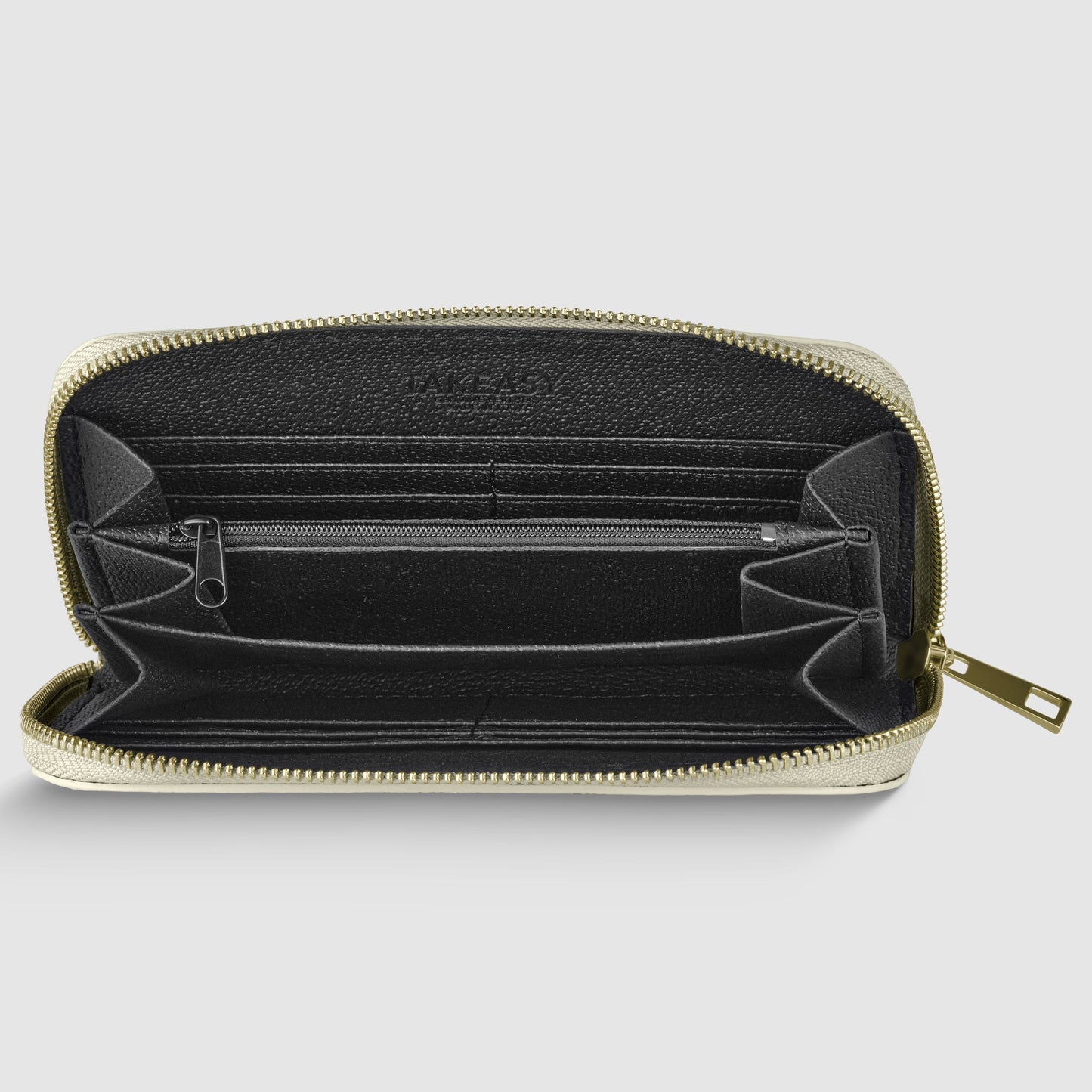 Italian Genuine Metallic Calf Leather Wallet 651088 TAKEASY