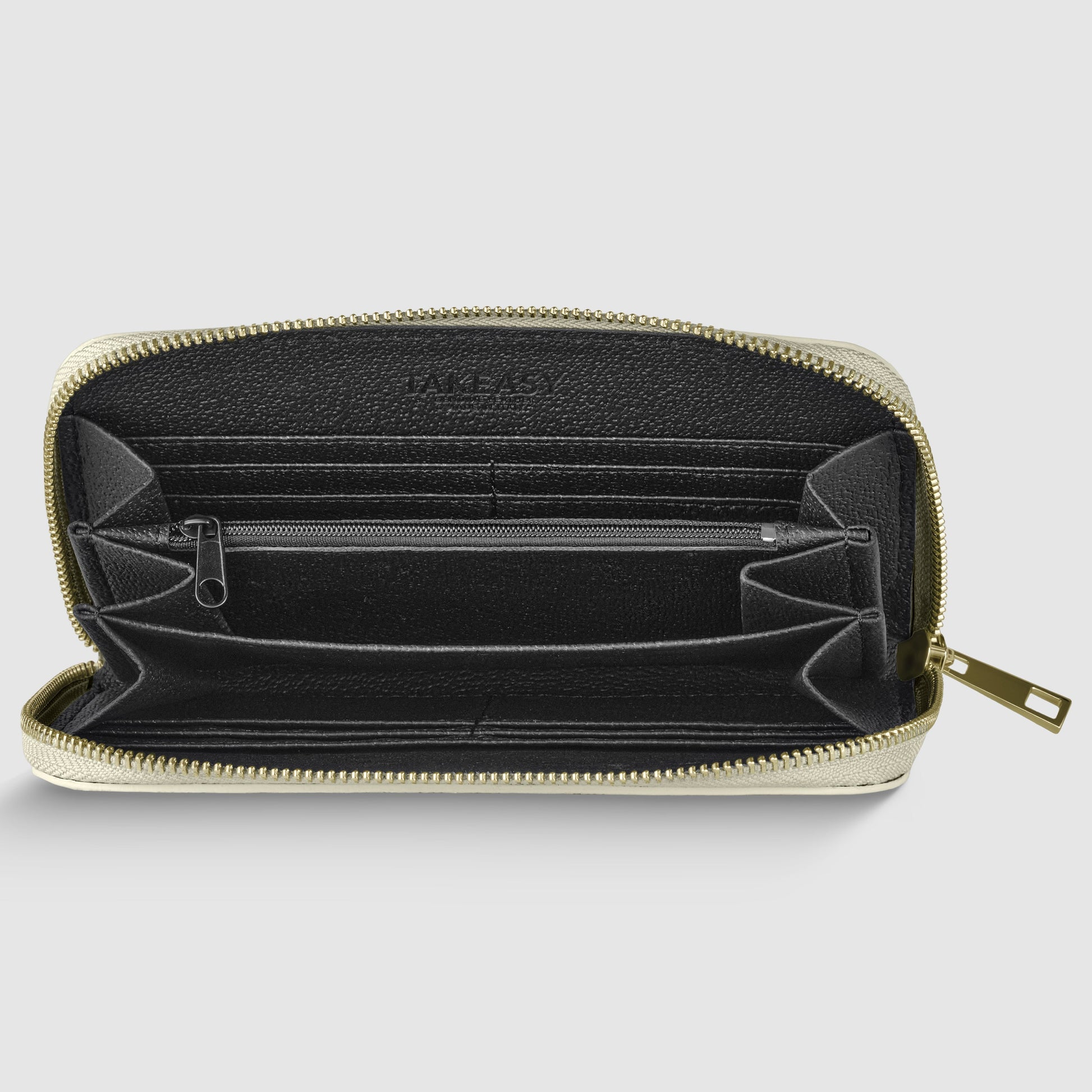 Italian Genuine Metallic Calf Leather Wallet 651088 TAKEASY