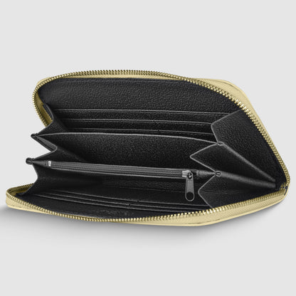 Italian Genuine Metallic Calf Leather Wallet 651088 TAKEASY