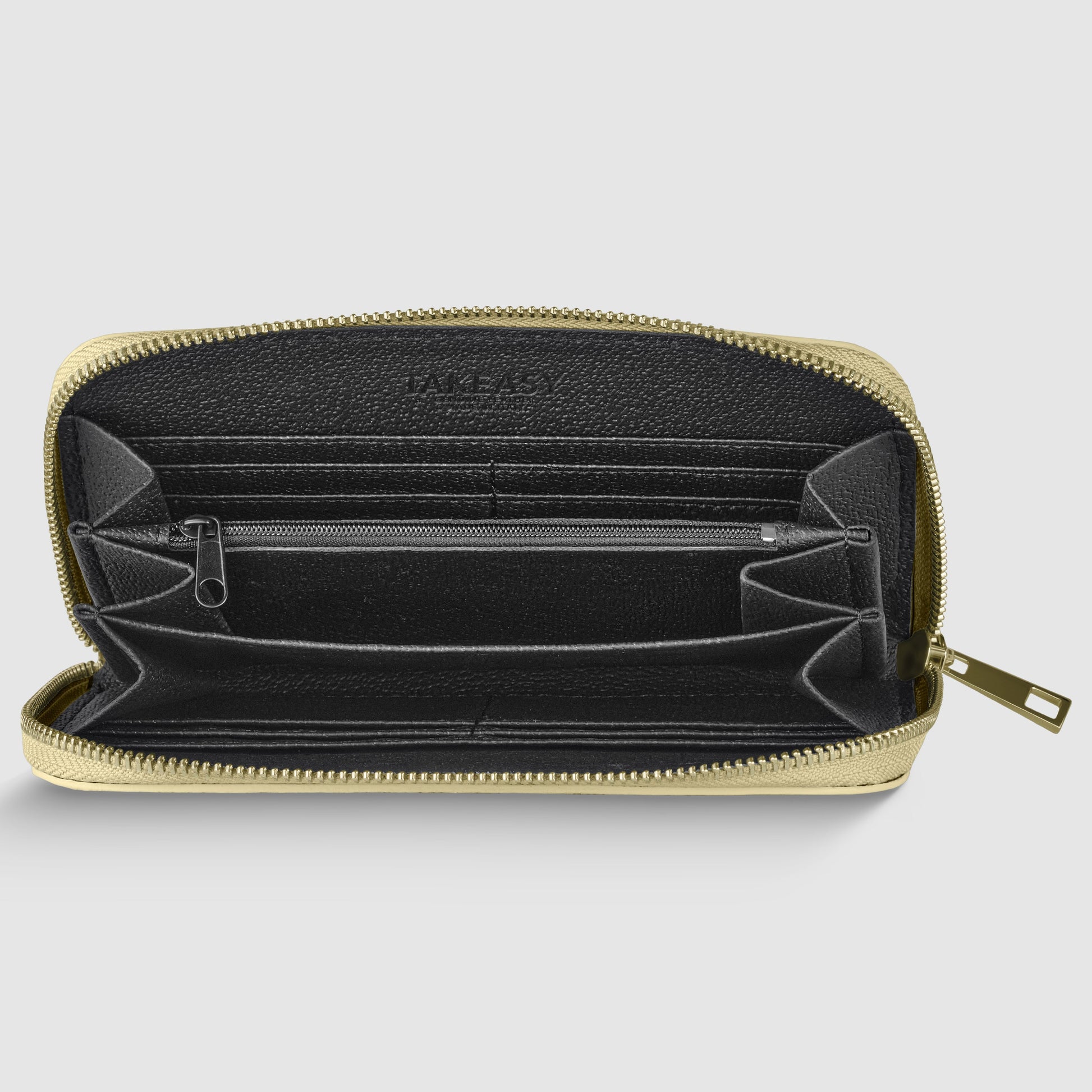 Italian Genuine Metallic Calf Leather Wallet 651088 TAKEASY