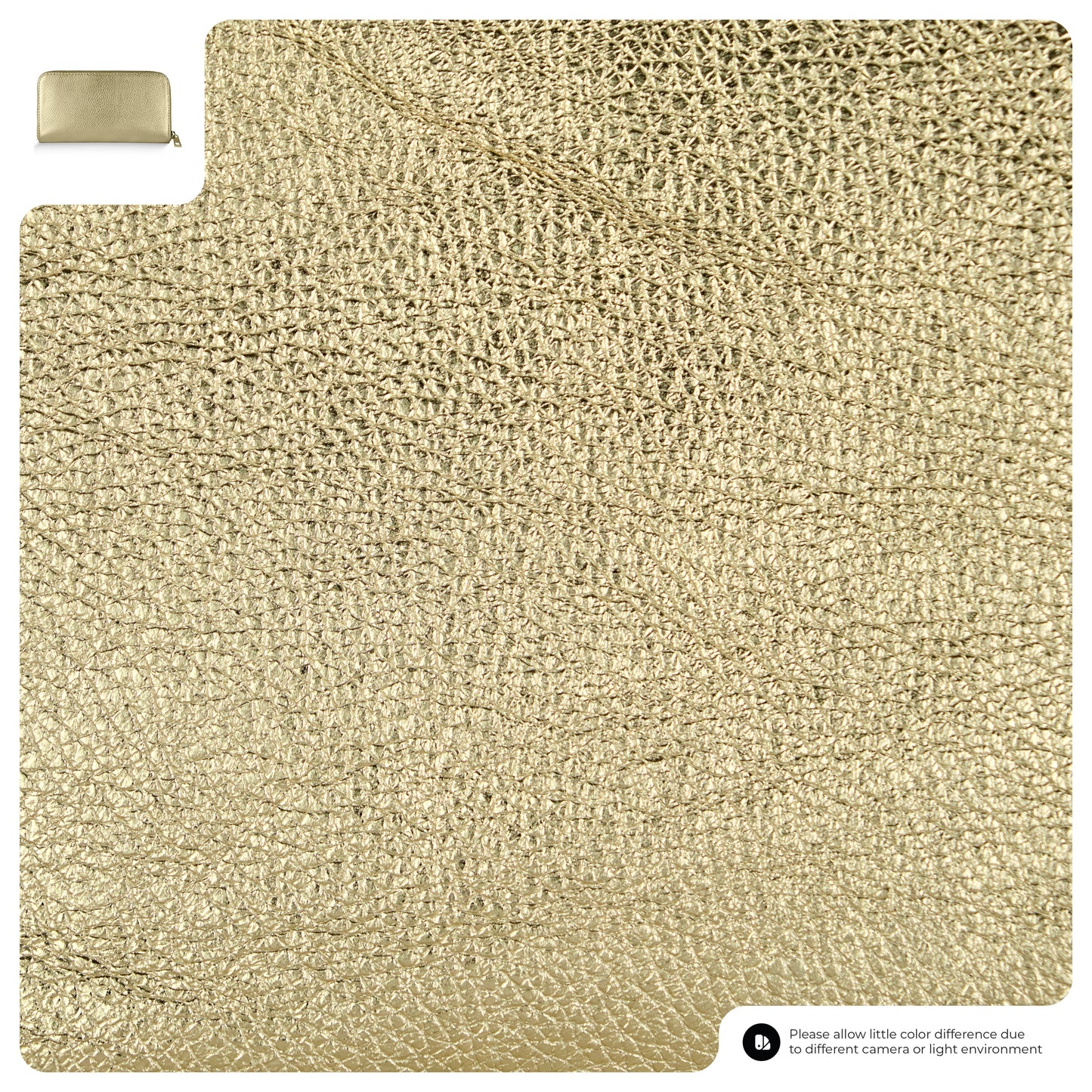Italian Genuine Metallic Calf Leather Wallet 651088 TAKEASY
