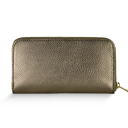 Italian Genuine Metallic Calf Leather Wallet 651088 TAKEASY