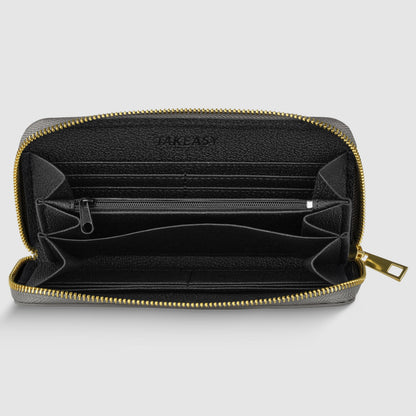 Italian Genuine Metallic Calf Leather Wallet 651088 TAKEASY