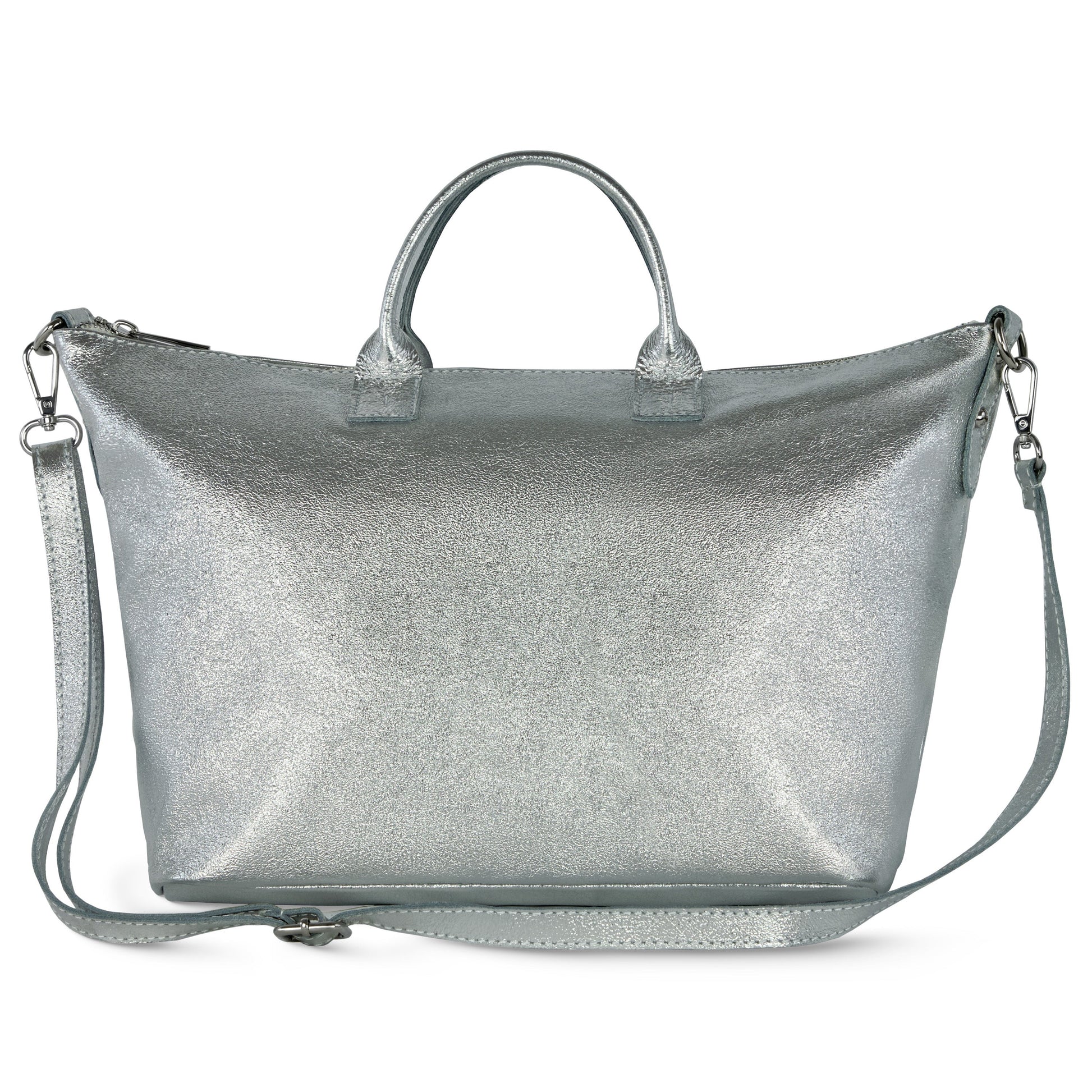 Italian Genuine Metallic Suede Top-Handle Bag 112334 TAKEASY