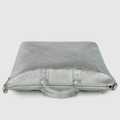 Italian Genuine Metallic Suede Top-Handle Bag 112334 TAKEASY