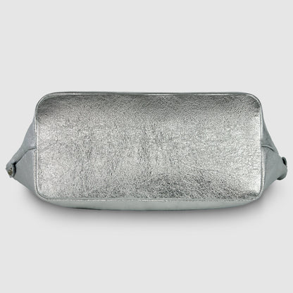Italian Genuine Metallic Suede Top-Handle Bag 112334 TAKEASY