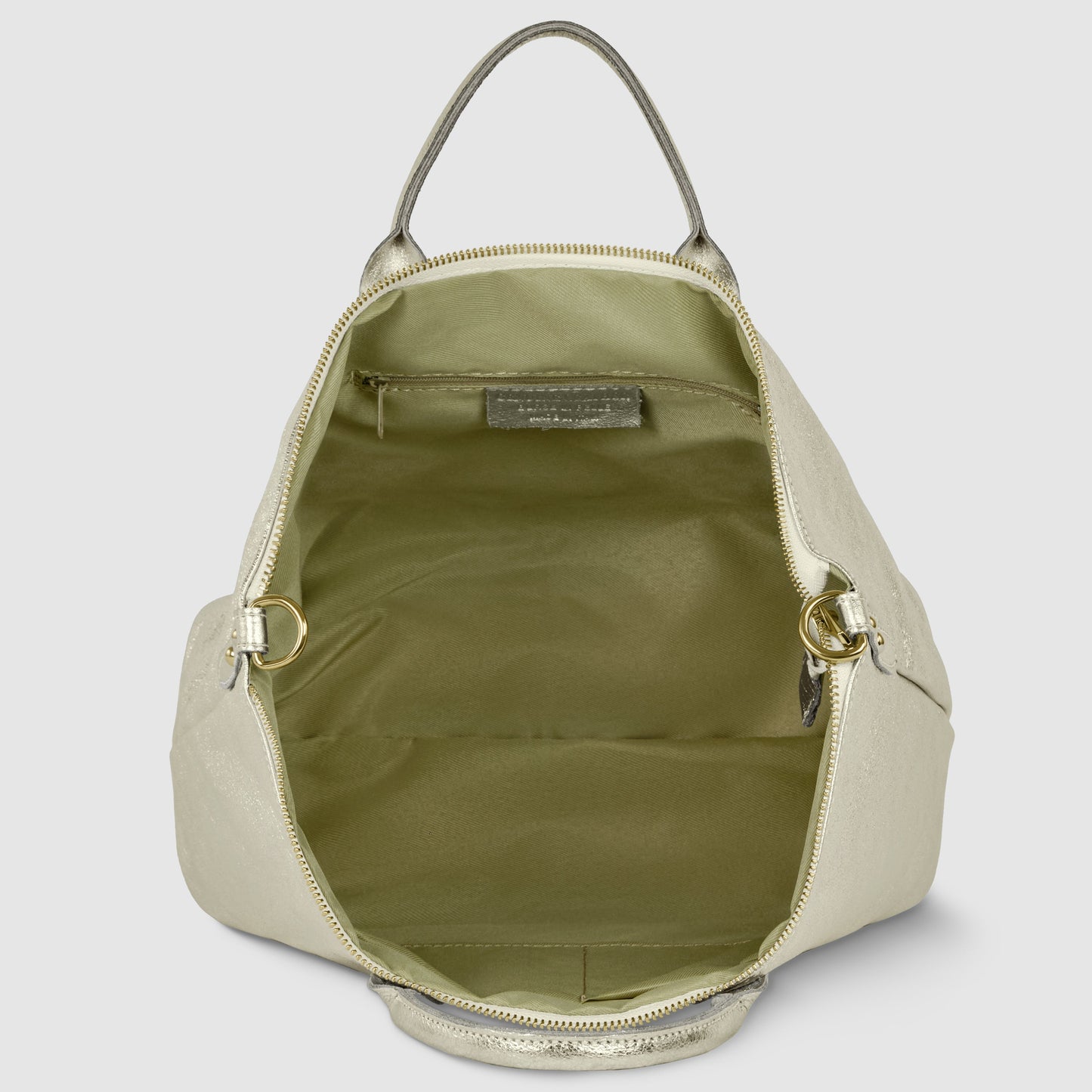Italian Genuine Metallic Suede Top-Handle Bag 112334 TAKEASY
