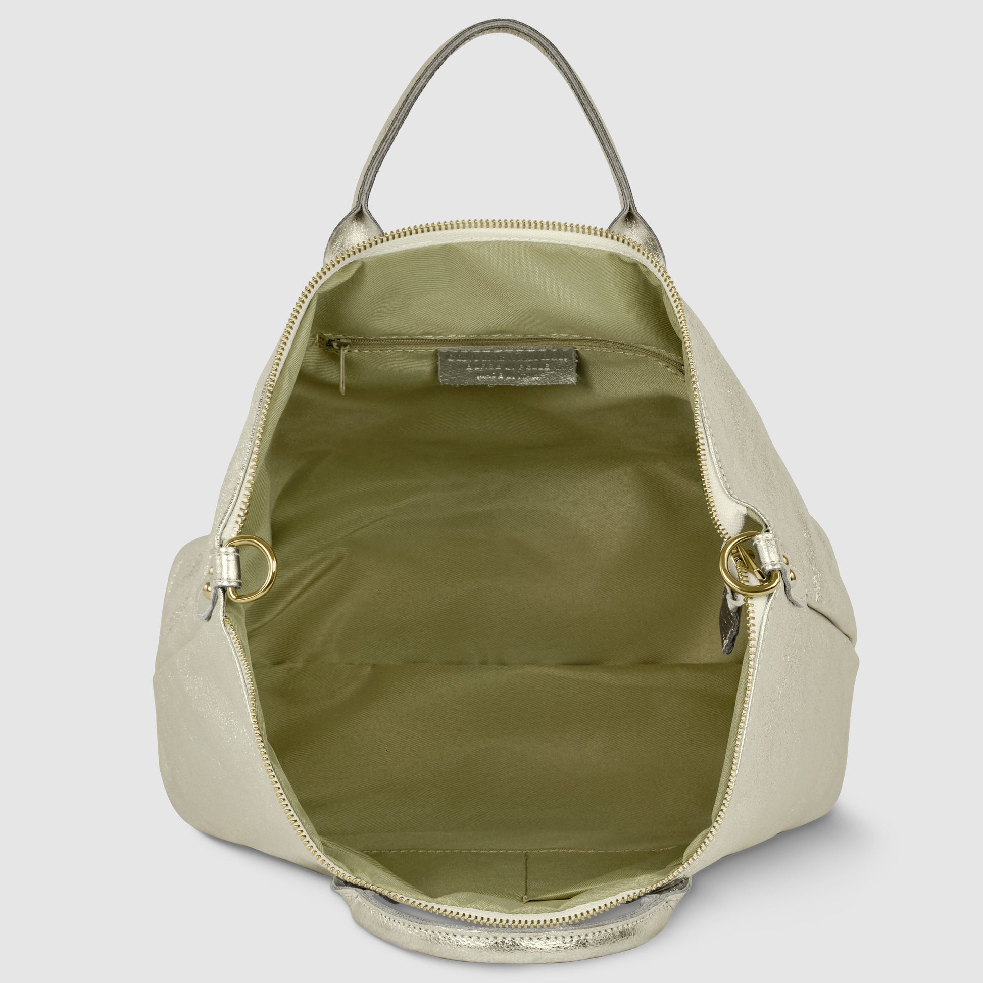 Italian Genuine Metallic Suede Top-Handle Bag 112334 TAKEASY