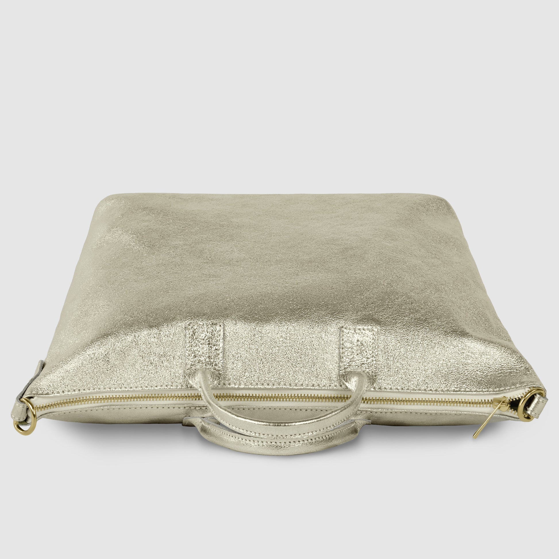 Italian Genuine Metallic Suede Top-Handle Bag 112334 TAKEASY