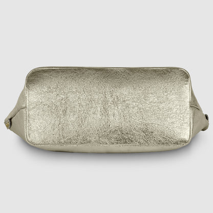 Italian Genuine Metallic Suede Top-Handle Bag 112334 TAKEASY