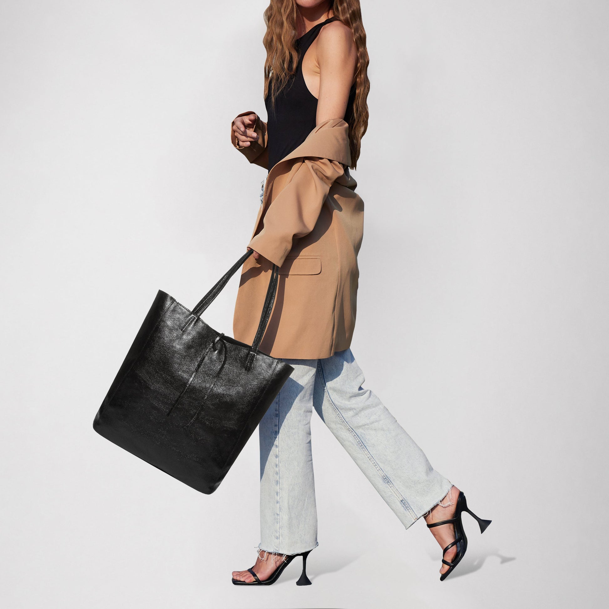 Italian Genuine Metallic Suede Tote Bag 201718 TAKEASY