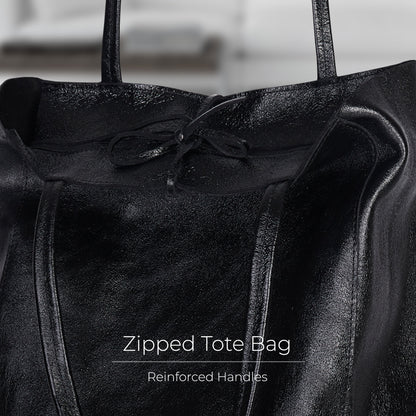 Italian Genuine Metallic Suede Tote Bag 201718 TAKEASY