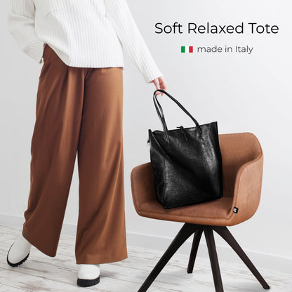 Italian Genuine Metallic Suede Tote Bag 201718 TAKEASY