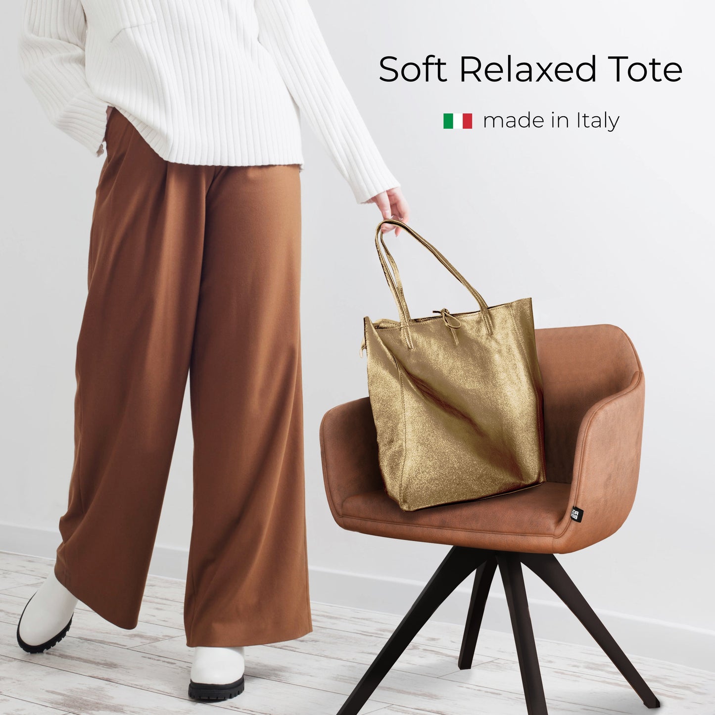 Italian Genuine Metallic Suede Tote Bag 201718 TAKEASY