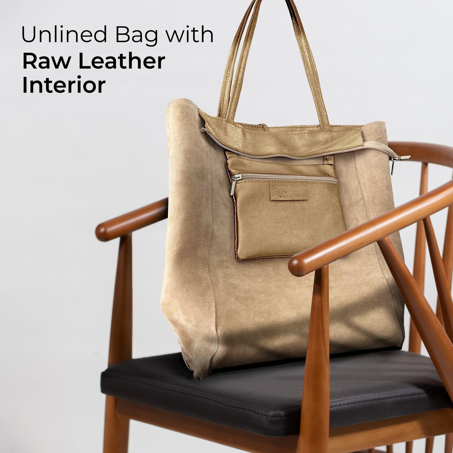 Italian Genuine Metallic Suede Tote Bag 201718 TAKEASY